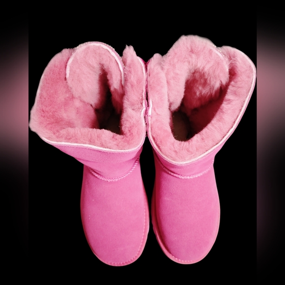 🎀🩷*HOT PINK* BLING RHINSTONES+CRYSTALS BOWS BOOTS 🩷🎀 - Picture 4 of 4